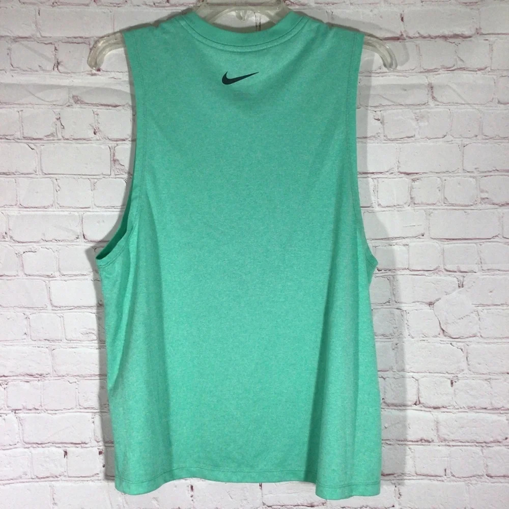 Nike Green and Black Dri-Fit Tank Top - Size Medium - Picture 4 of 6